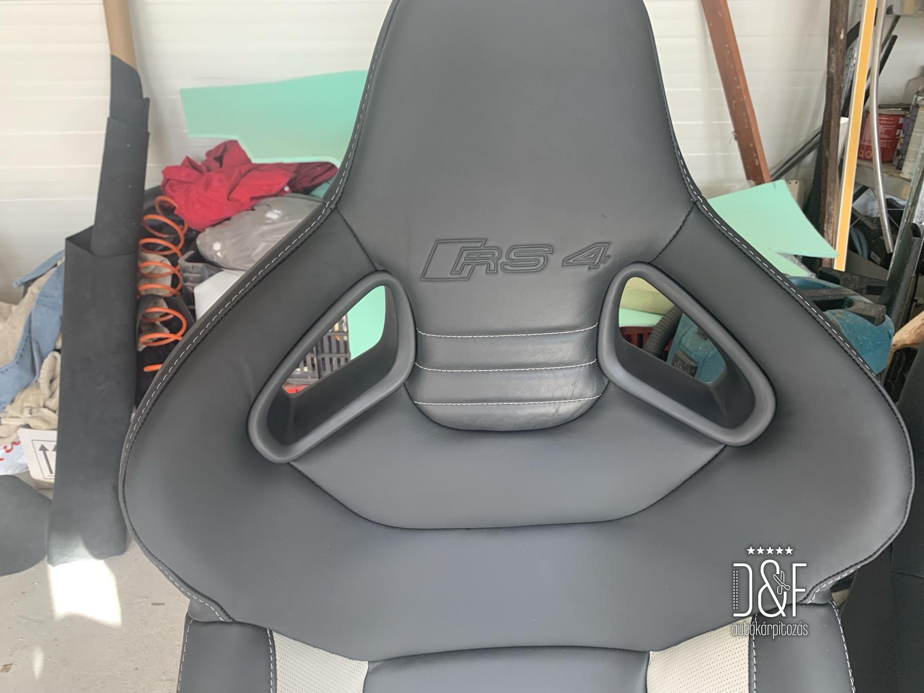 Recaro bőrülés felújítás Audi RS4-ben